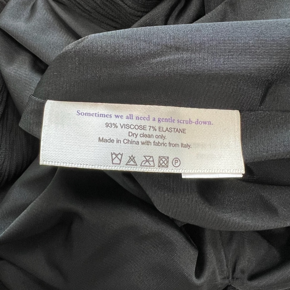 MM Lafleur New York Black Pleated Jersey Wrap Devlin Midi Dress Black Size 10 - Picture 8 of 9